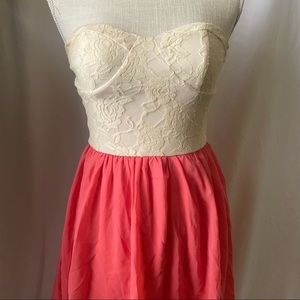papaya strapless dress
